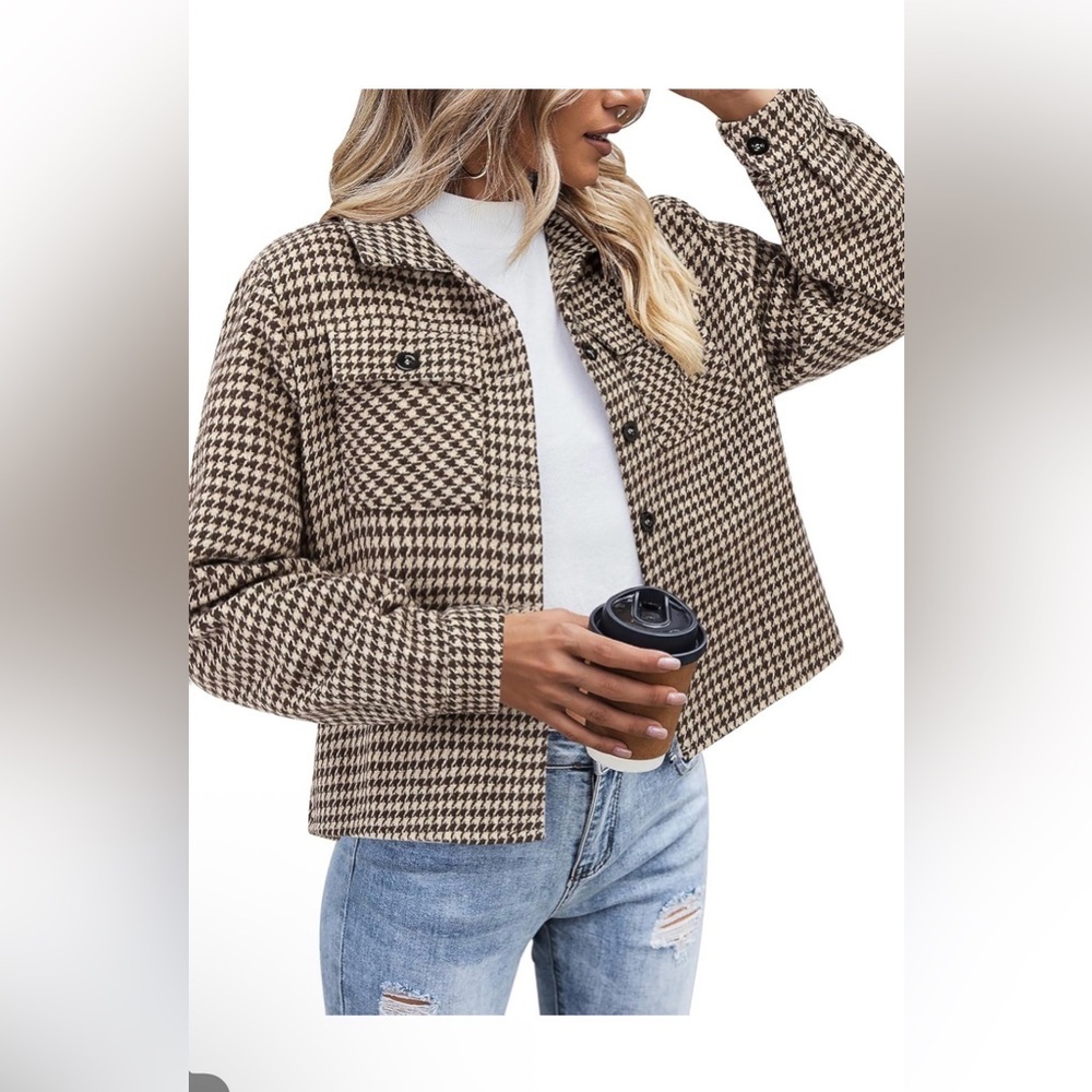 🆕Flannels for Women Cropped Shacket Jacket
